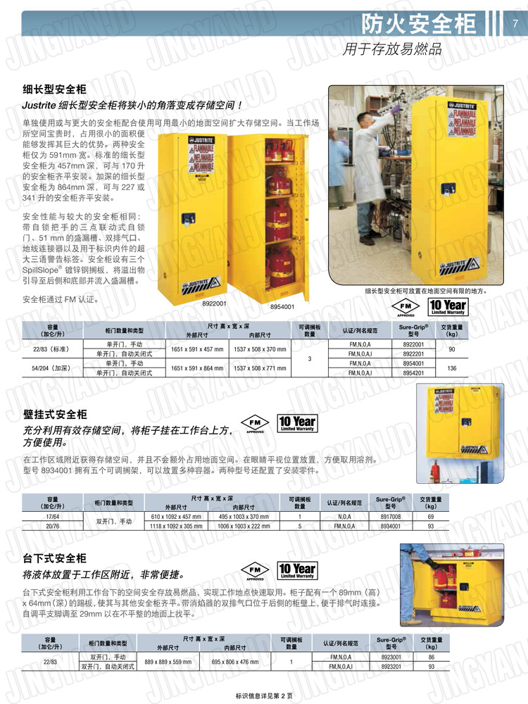 美國杰斯瑞特，防火安全柜，justrite防火柜，justrite安全柜，防爆柜justrite