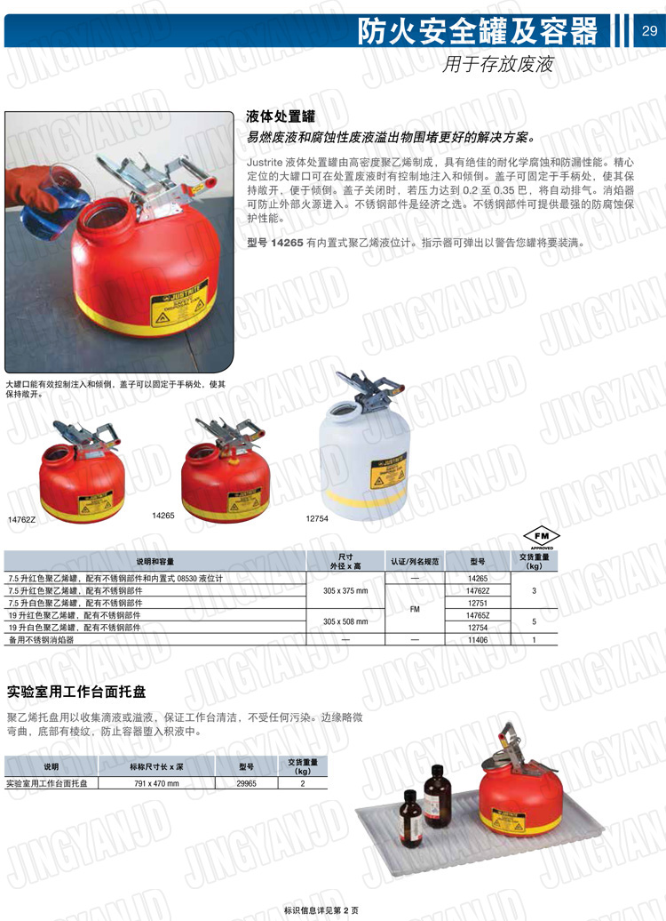 JUSTRITE，美國杰斯瑞特，justriteI型安全罐,柴油汽油存放罐，酒精松香水安全存儲罐，防火安全罐，防爆安全罐